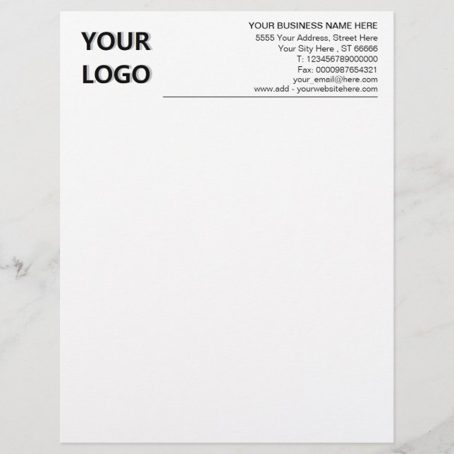 Membrete Letras de contacto de dirección de texto de logoti (Anverso)