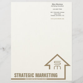 Membrete Letras de marketing estratégico