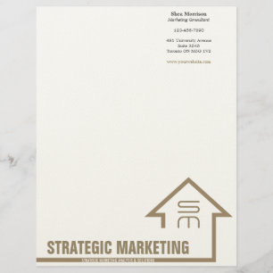 Membrete Letras de marketing estratégico