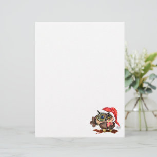 Membrete Letras de Navidades de búho