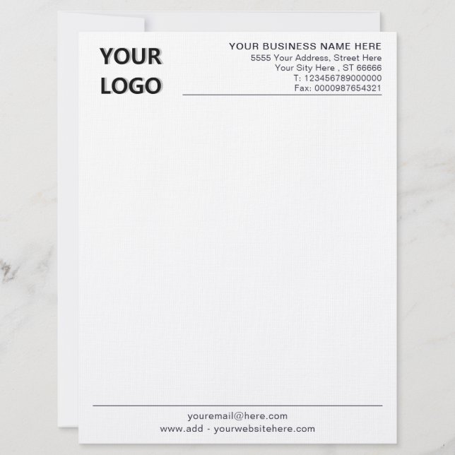 Membrete Letras de oficina comercial de personalizado con l (Anverso)