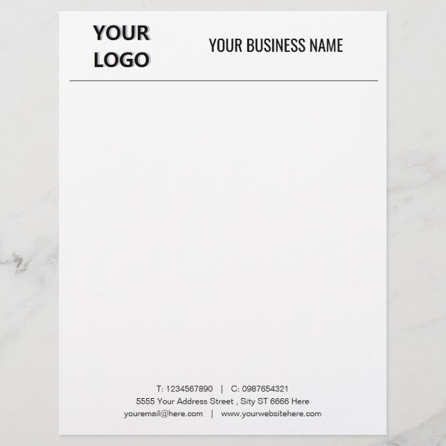 Membrete Letras de oficina comercial de personalizado con l (Anverso)