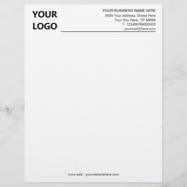 Membrete Letras de oficina comercial de Personalizado moder (Anverso)