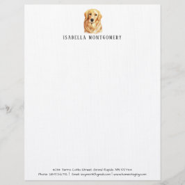 Membrete Letras de recuperación de oro de color de agua