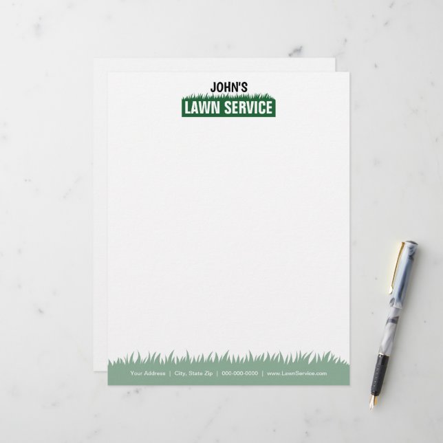 Membrete Letras de servicio de jardín profesional (Anverso/Reverso In Situ)