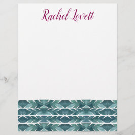 Membrete Letras de textura de cactus verdes