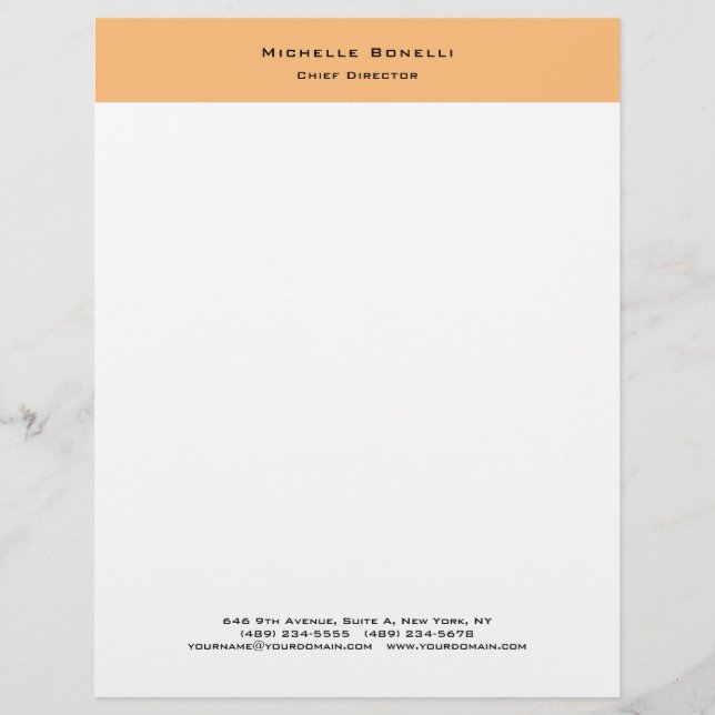 Membrete Letras Minimalistas simples y profesionales (Anverso)