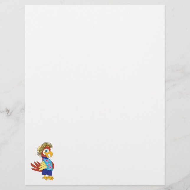 Membrete Letras personalizadas "Island Parrot" (Anverso)