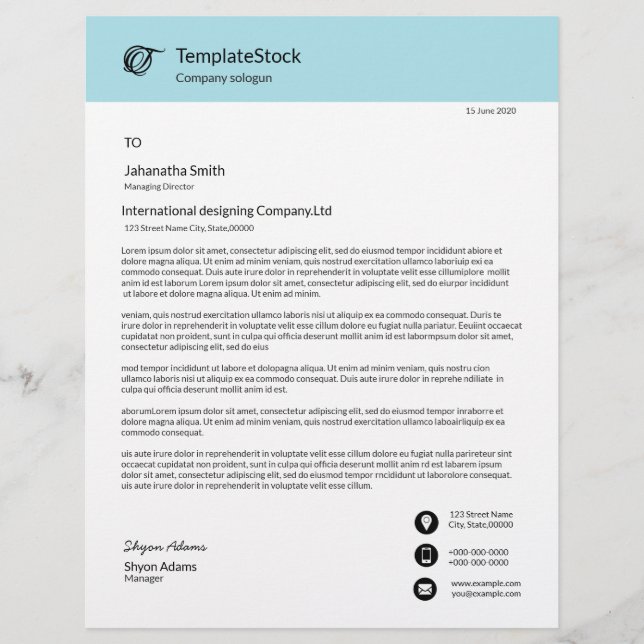 Membrete Letras profesionales (Anverso)