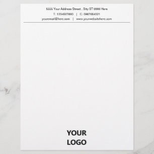 Membrete Letras profesionales con información de contacto d