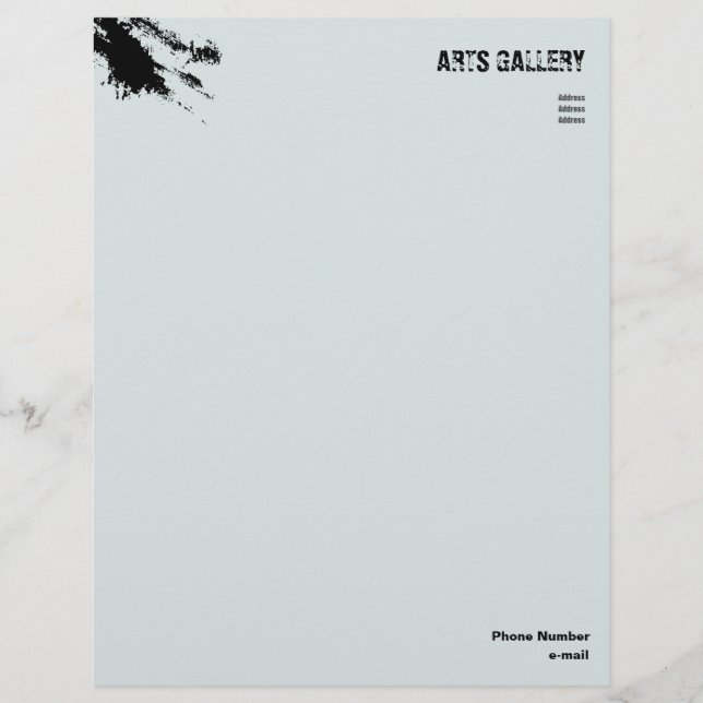 Membrete Letrero de plantilla de barrido azul claro (Anverso)