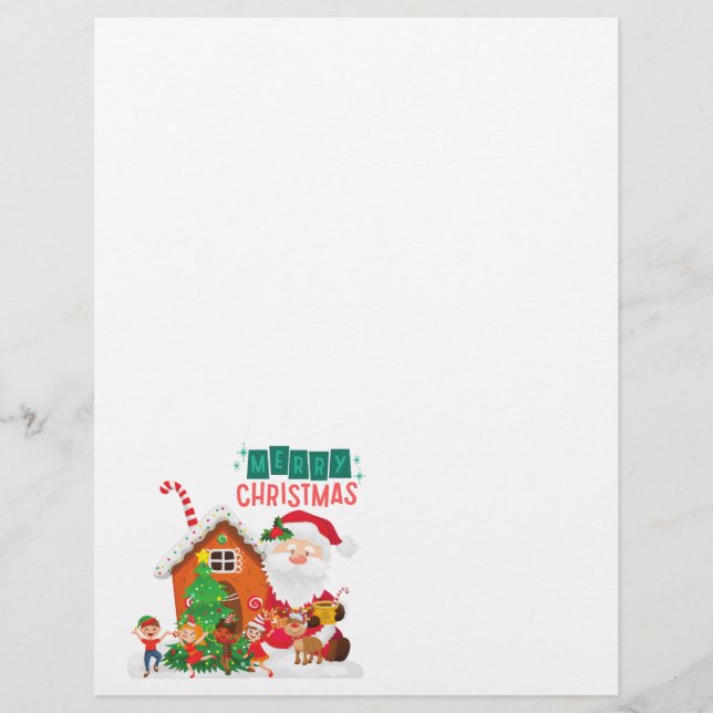 Membrete Letrero de Santa Claus (Anverso)