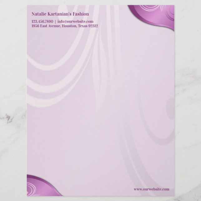 Membrete Letrero floral (Anverso)