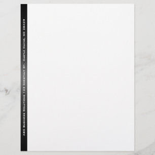 Membrete Letterhead comercial en blanco y negro