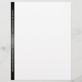 Membrete Letterhead comercial en blanco y negro