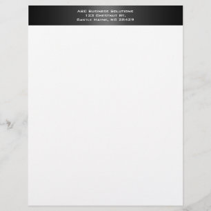 Membrete Letterhead comercial en blanco y negro