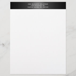 Membrete Letterhead comercial en blanco y negro