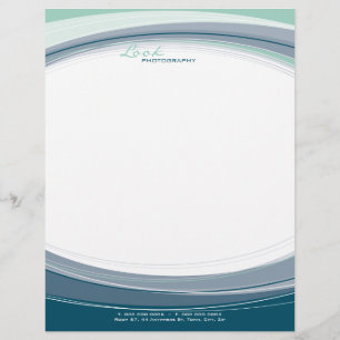 Membrete LETTERHEAD CORPORATIVA :: curvo 4