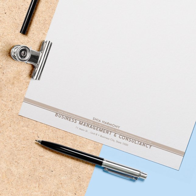 Membrete Letterhead Corporativa, Profesional Brown (Subido por el creador)