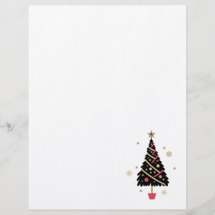Membrete Letterhead de árbol de Navidad