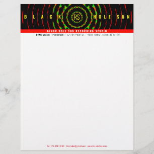 Membrete Letterhead de Black Hole Sun