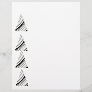 Membrete Letterhead De Espiral Negra Y Blanca