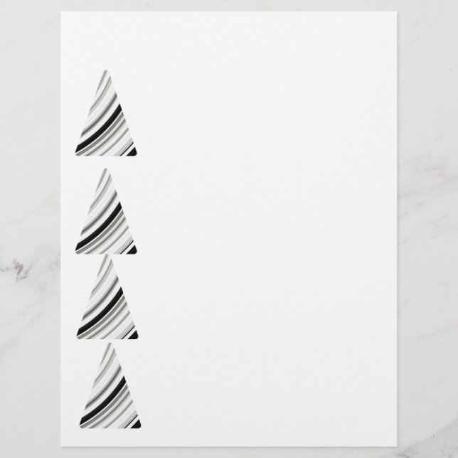 Membrete Letterhead De Espiral Negra Y Blanca (Anverso)