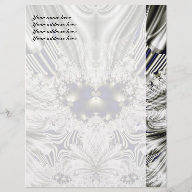 Membrete Letterhead de flor negra (Anverso)