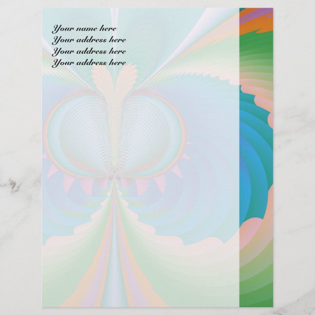 Membrete Letterhead de mariposa (Anverso)