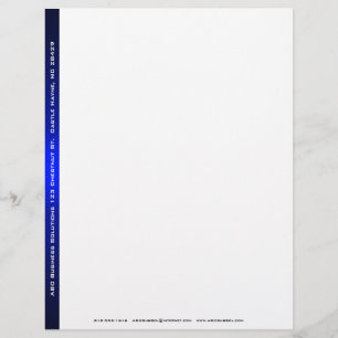 Membrete Letterhead de negocios negro y azul