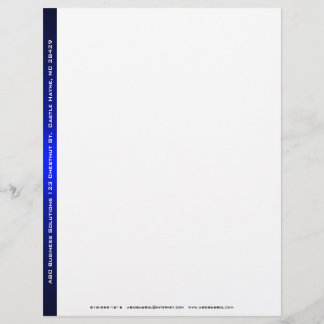 Membrete Letterhead de negocios negro y azul