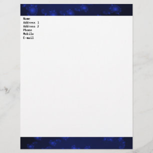 Membrete Letterhead de Personalizable negro y azul