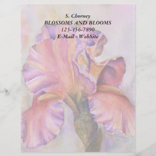 MEMBRETE LETTERHEAD DE PERSONALIZABLE PINK IRIS