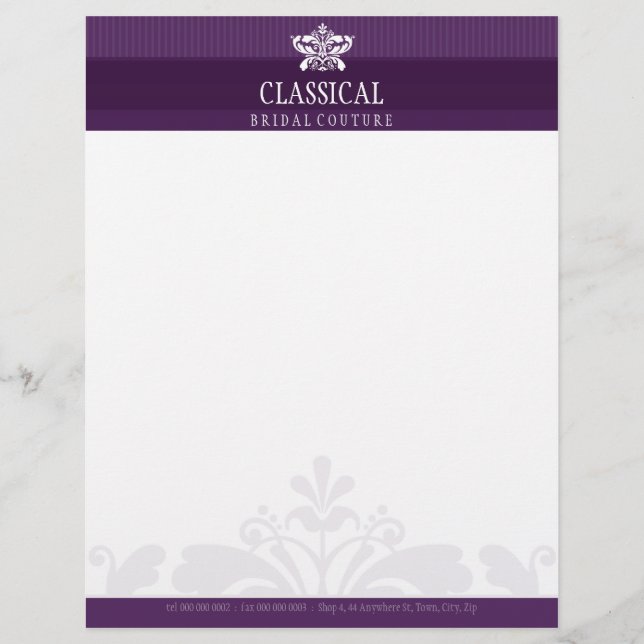 Membrete LETTERHEAD ELEGANTE :: florece la clase 12 (Anverso)