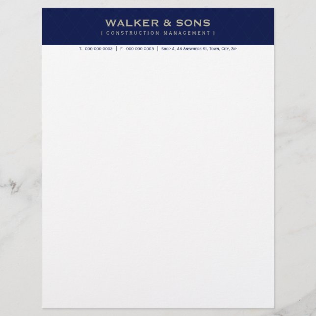 Membrete LETTERHEAD EMPRESARIAL CORPORATIVA :: Sencillament (Anverso)