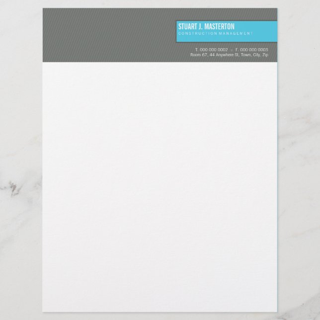Membrete LETTERHEAD EMPRESARIAL :: simple bloqueado 2 (Anverso)