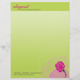 Membrete LETTERHEAD FLORAL ELEGANTE :: rosa elegante 6