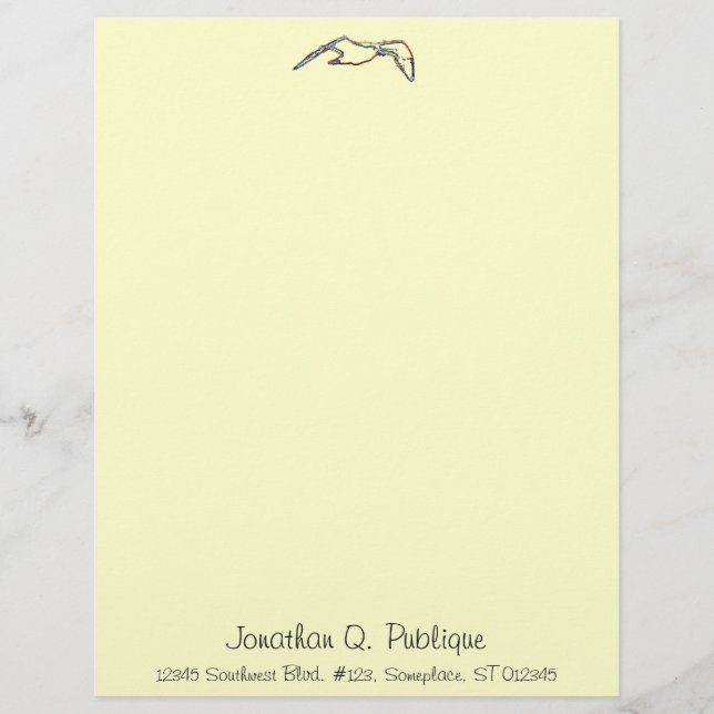 Membrete Letterhead - Gaviota Neon (Anverso)