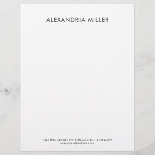 Membrete Letterhead Minimalista gris personalizada