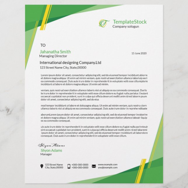 Membrete Letterhead mínimo (Anverso)