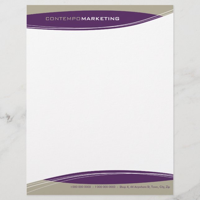Membrete LETTERHEAD MODERNA :: contempo 5 (Anverso)
