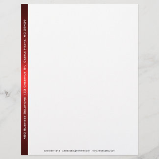 Membrete Letterhead Negra y Roja