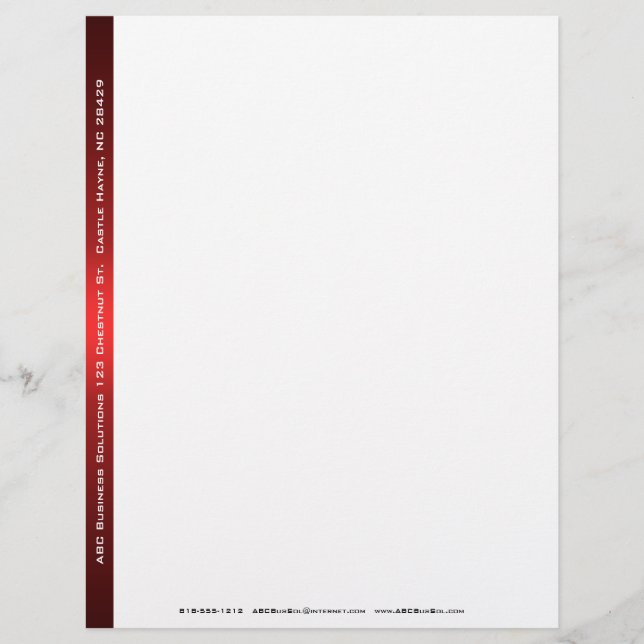 Membrete Letterhead Negra y Roja (Anverso)