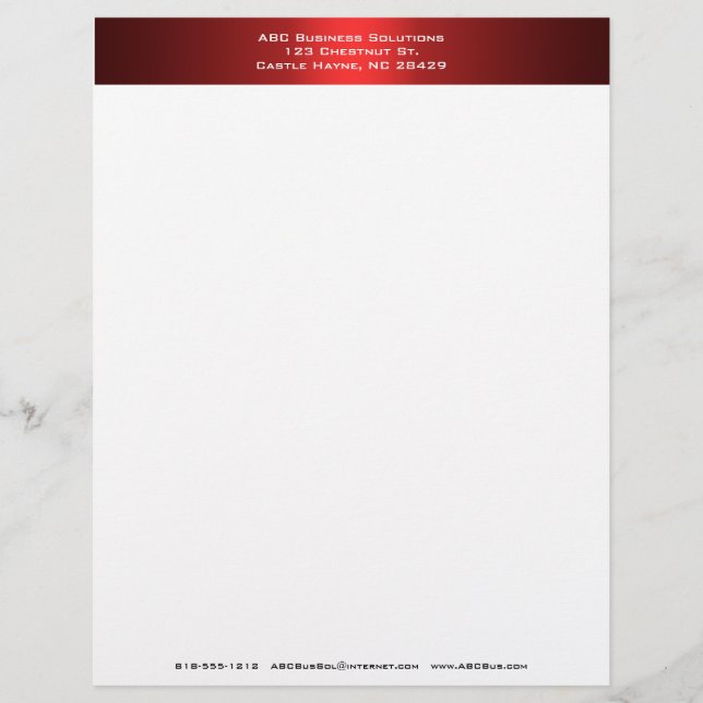 Membrete Letterhead Negra y Roja (Anverso)