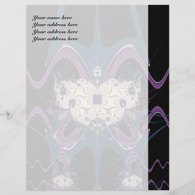 Membrete Letterhead personalizada de espacio púrpura (Anverso)