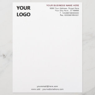 Membrete Letterhead personalizada para empresas comerciales