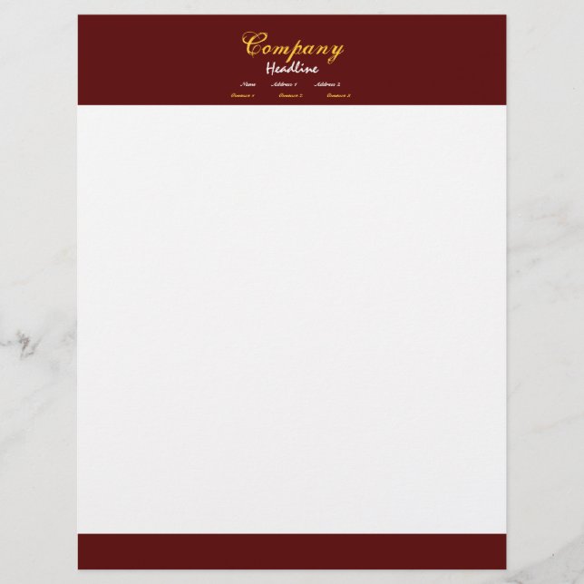 Membrete Letterhead profesional (Anverso)