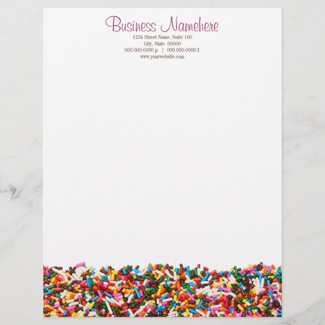 Membrete Letterhead rellena de rociadores (Anverso)