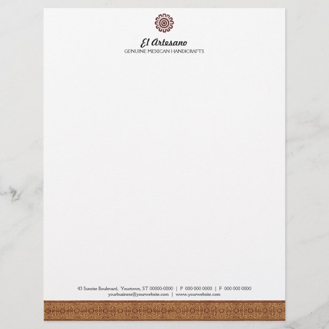 Membrete Letterhead Rosa mexicana (Anverso)