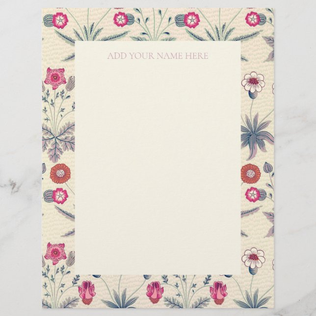 MEMBRETE   LETTERHEAD : WILLIAM MORRIS : "DAISY" (Anverso)